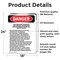 Signmission Qualified Personnel Operate This Machine Danger Sign, Vinyl Decal, 18in W x 24in L, 2PK OS-2PACK-DS-D-1824-L-1869 - alternate 4